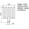 Нагревательный элемент HARVIA ZSK-720 3000W